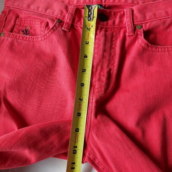 Ralph Lauren Jeans Bright Red Skinny Fit Stretch Jeans, Size 4 - Picture 8 of 10